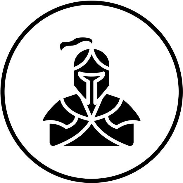 Diseño vectorial de estilo de icono de caballero
