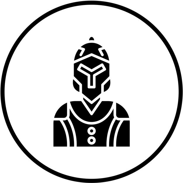 Diseño vectorial de estilo de icono de caballero