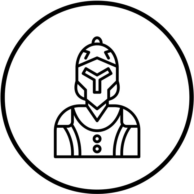 Diseño vectorial de estilo de icono de caballero