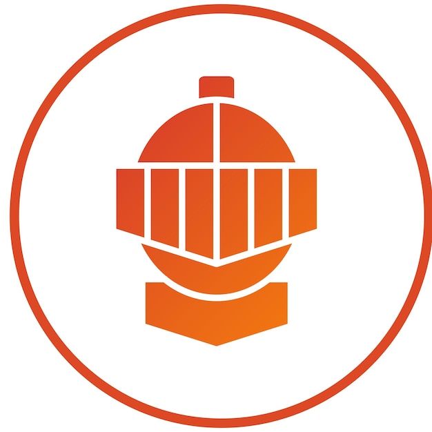 Diseño vectorial de estilo de icono de caballero