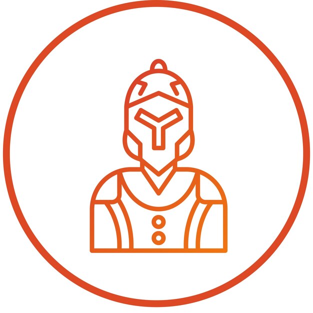 Diseño vectorial de estilo de icono de caballero
