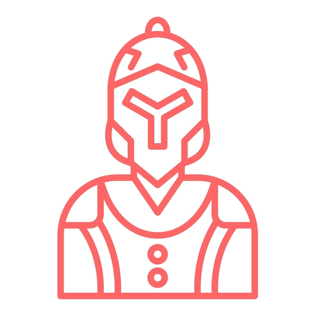 Diseño vectorial de estilo de icono de caballero