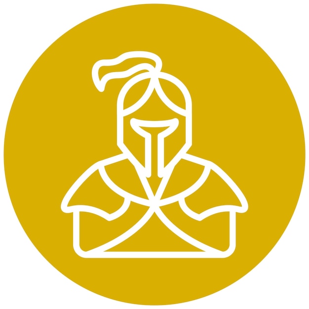 Diseño vectorial de estilo de icono de caballero