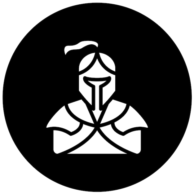 Diseño vectorial de estilo de icono de caballero
