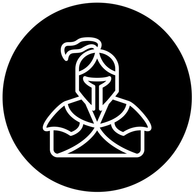 Diseño vectorial de estilo de icono de caballero
