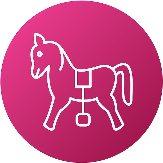 Diseño vectorial de estilo de icono de caballo