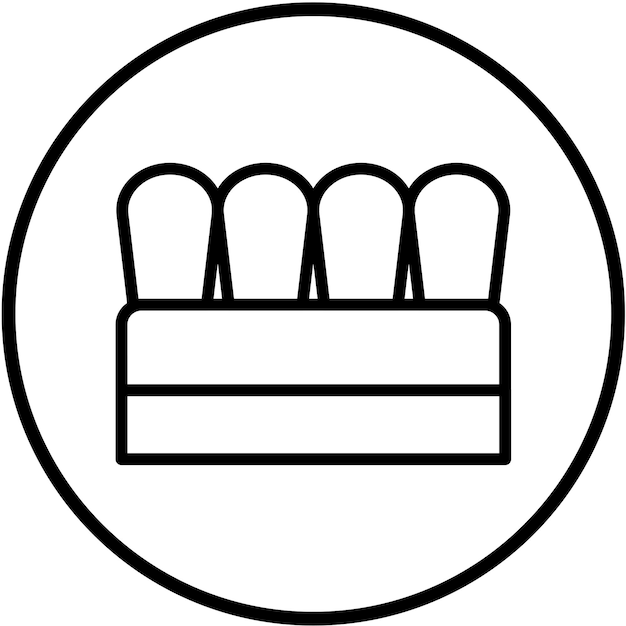 Diseño vectorial Estilo del icono de la cabecera de la tela