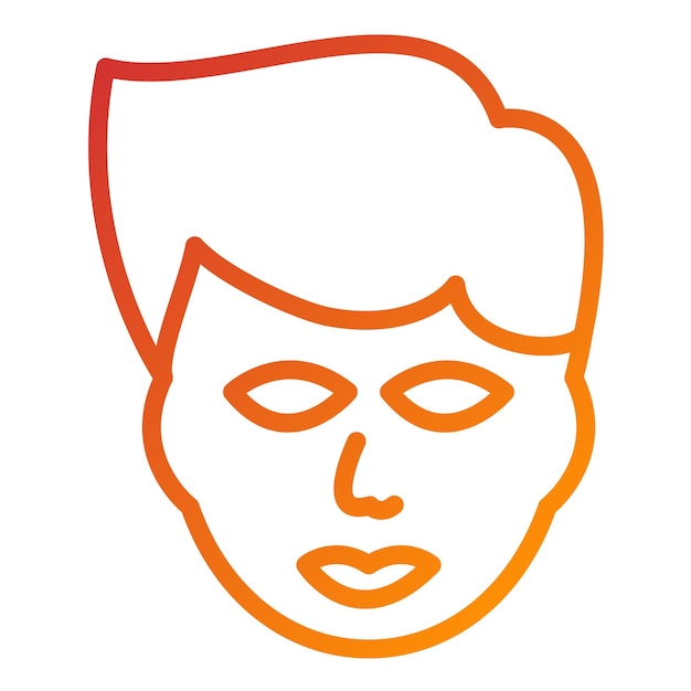 Diseño vectorial de estilo de icono de cabello