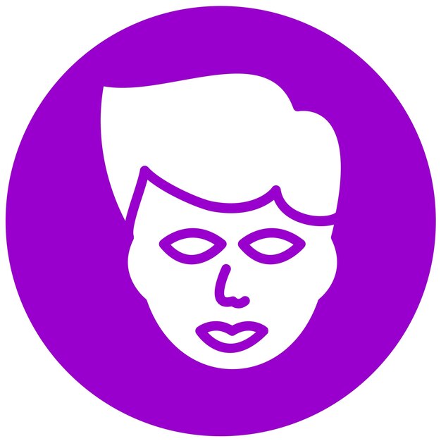 Diseño vectorial de estilo de icono de cabello