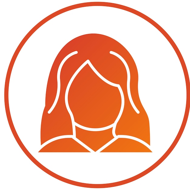 Diseño vectorial de estilo de icono de cabello