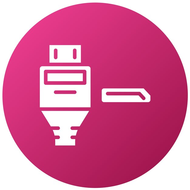 Diseño vectorial Estilo del icono del cable DisplayPort