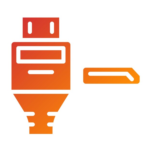 Diseño vectorial Estilo del icono del cable DisplayPort
