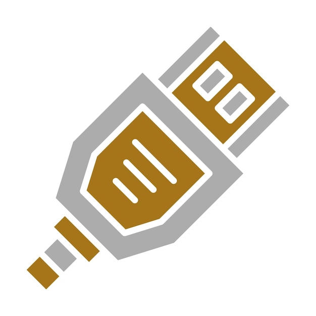 Diseño vectorial Estilo del icono del cable HDMI