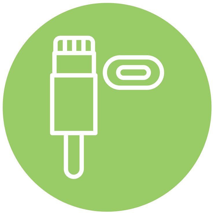 Vector diseño vectorial del estilo del icono del cable thunderbolt