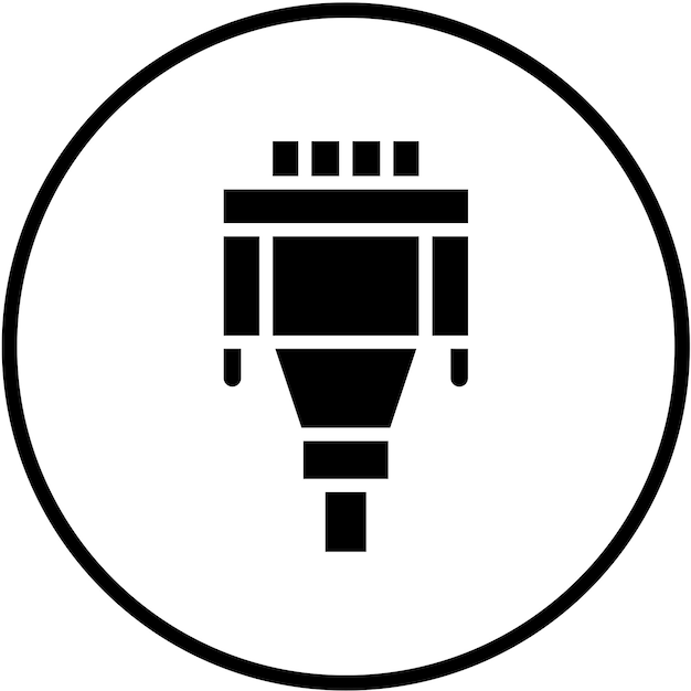Diseño vectorial Estilo del icono del cable VGA