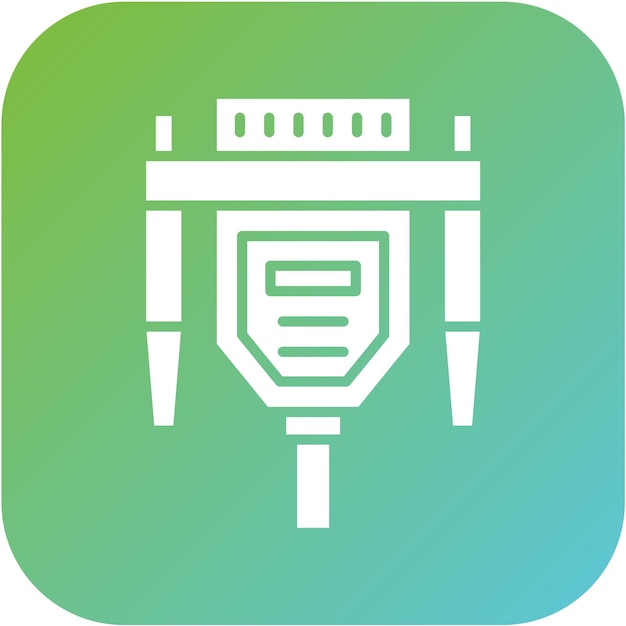 Diseño vectorial Estilo del icono del cable Vga