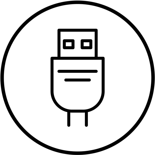 Diseño vectorial de estilo de icono de cable de video