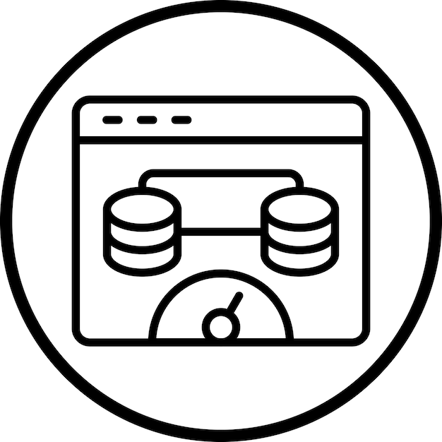 Diseño vectorial Estilo del icono de la caché del navegador