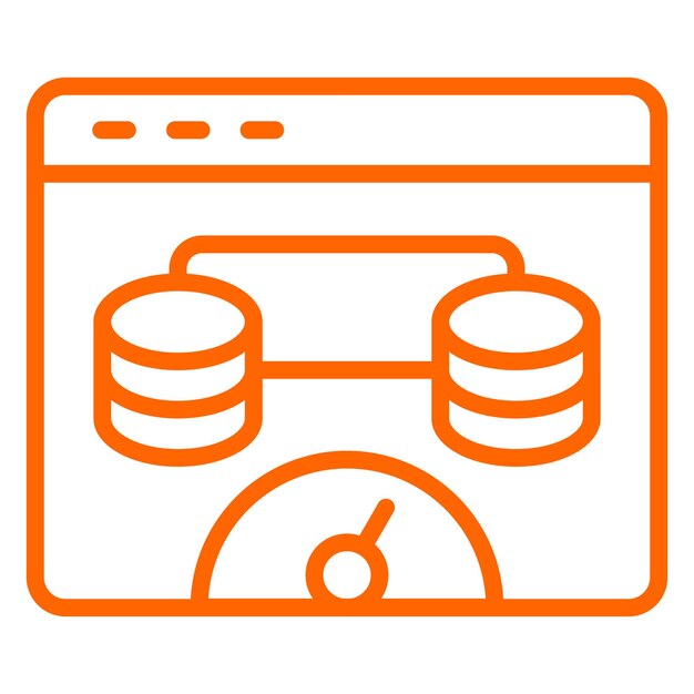 Diseño vectorial Estilo del icono de la caché del navegador
