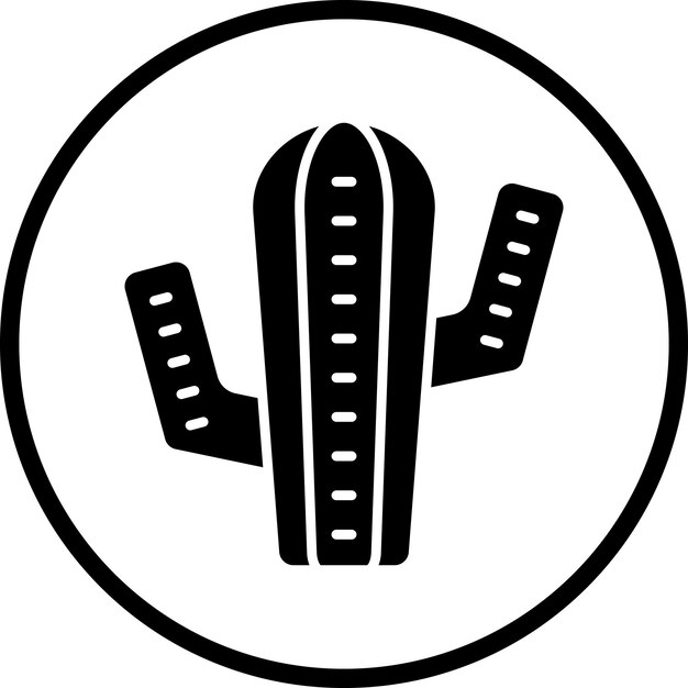 Diseño vectorial Estilo de icono de cactus