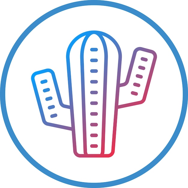 Diseño vectorial Estilo de icono de cactus