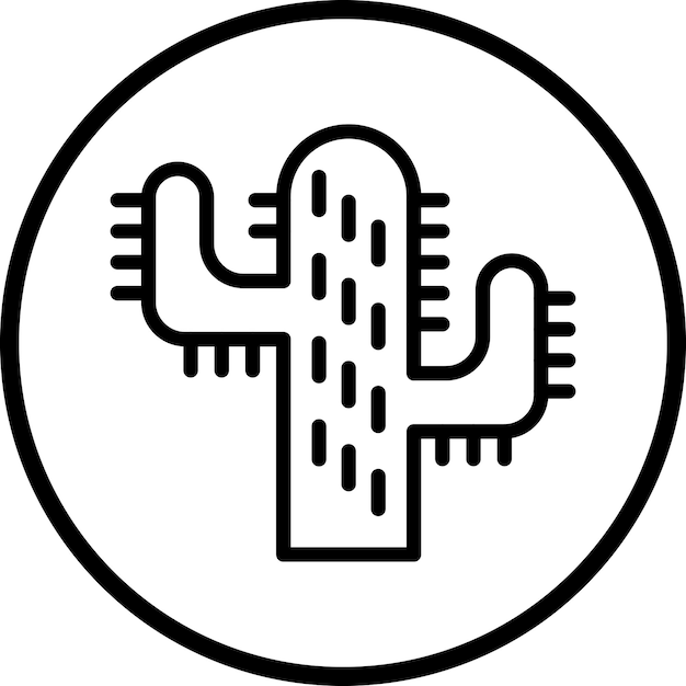 Diseño vectorial Estilo de icono de cactus