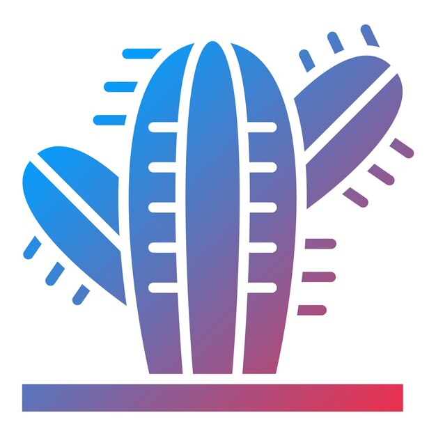 Diseño vectorial Estilo de icono de cactus