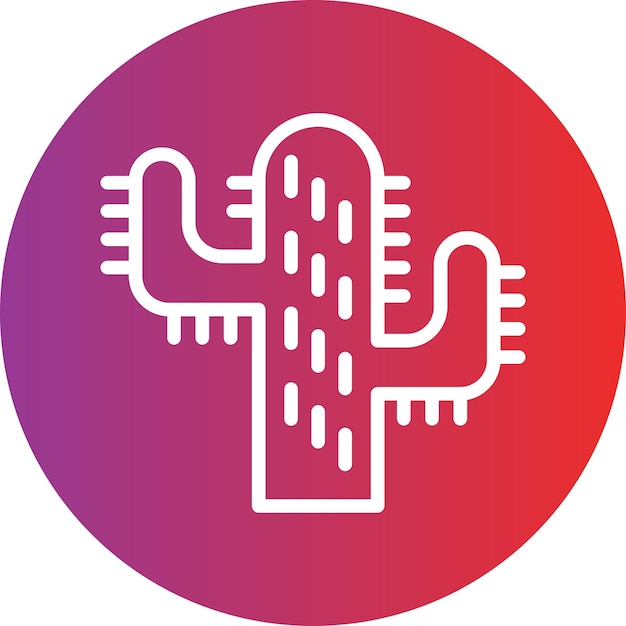 Diseño vectorial Estilo de icono de cactus
