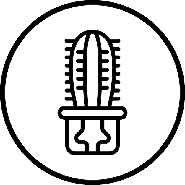 Diseño vectorial Estilo de icono de cactus