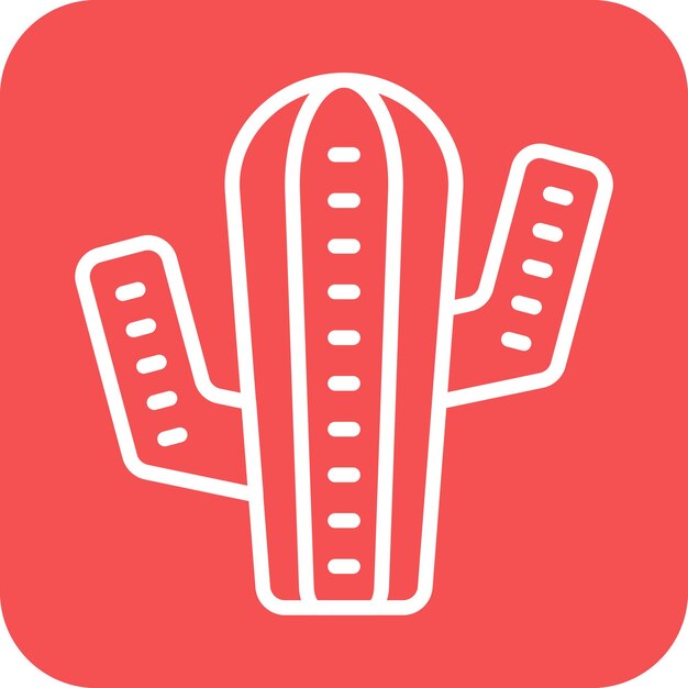 Diseño vectorial Estilo de icono de cactus
