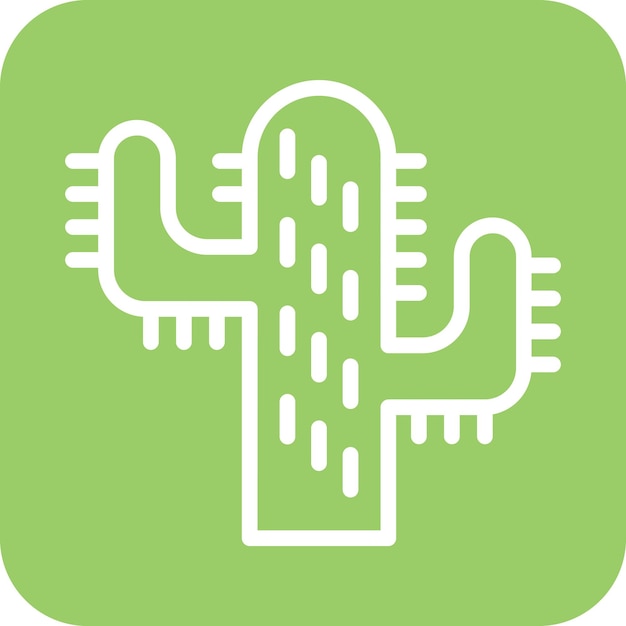 Diseño vectorial Estilo de icono de cactus