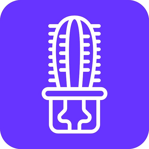 Diseño vectorial Estilo de icono de cactus