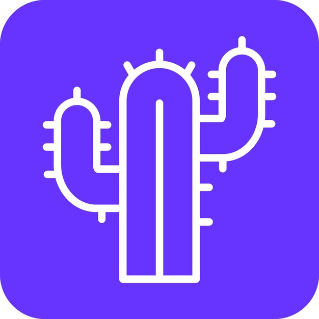 Diseño vectorial Estilo de icono de cactus