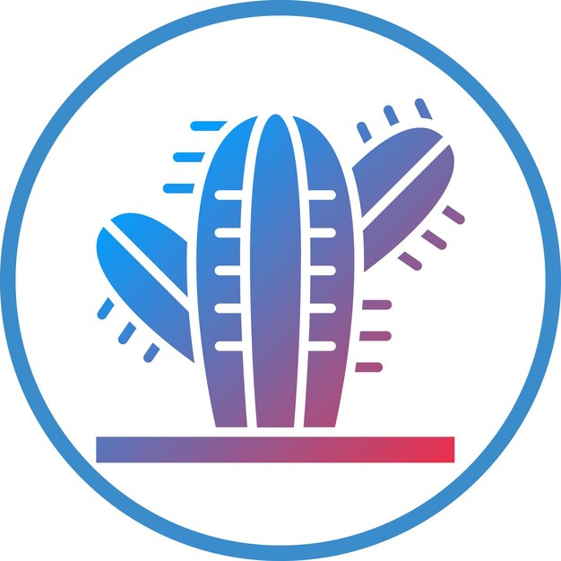 Diseño vectorial Estilo de icono de cactus