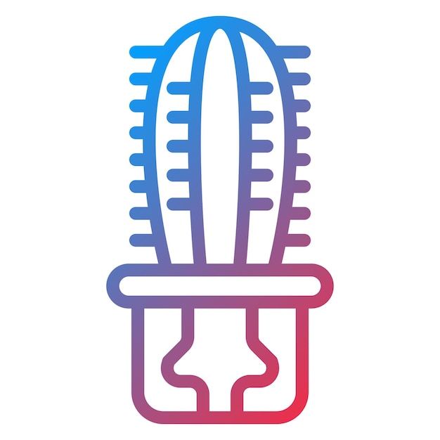 Diseño vectorial Estilo de icono de cactus
