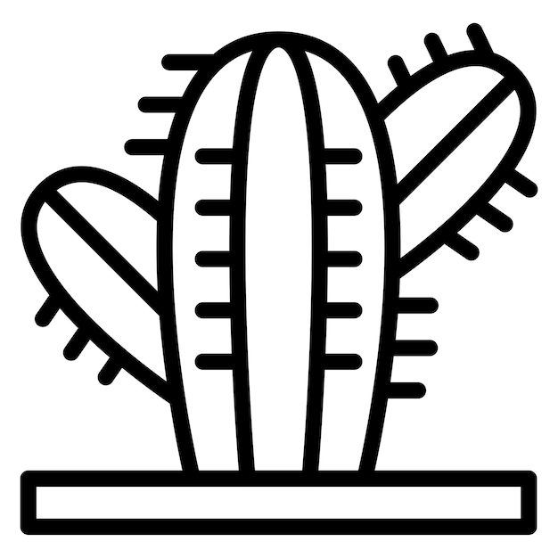 Vector diseño vectorial estilo de icono de cactus