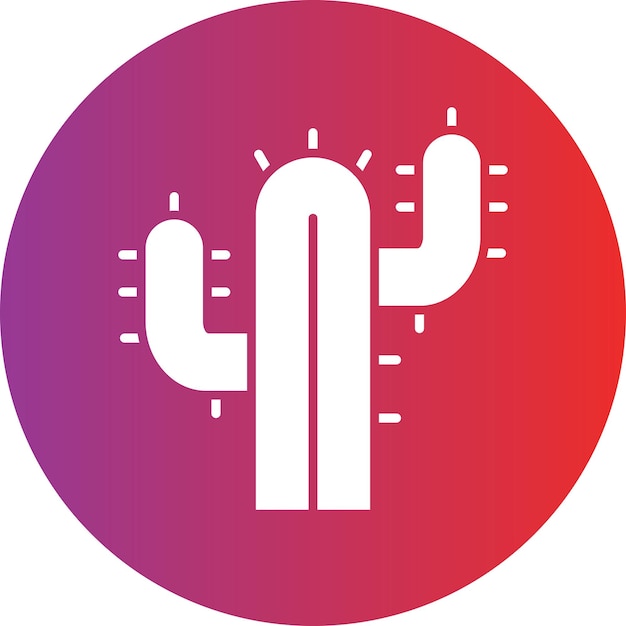 Diseño vectorial Estilo de icono de cactus