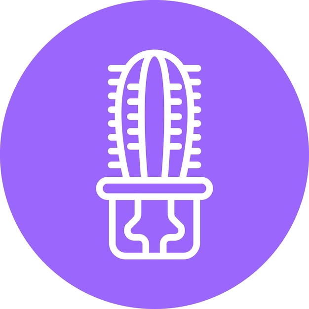 Diseño vectorial Estilo de icono de cactus