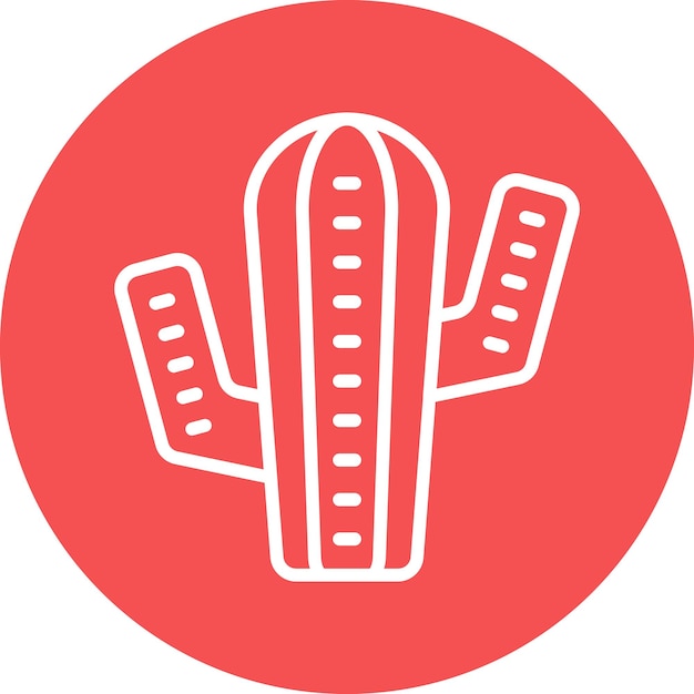 Diseño vectorial Estilo de icono de cactus