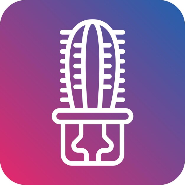 Diseño vectorial Estilo de icono de cactus