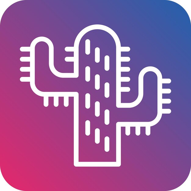 Diseño vectorial Estilo de icono de cactus