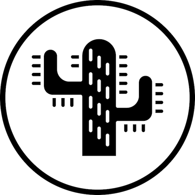 Diseño vectorial Estilo de icono de cactus