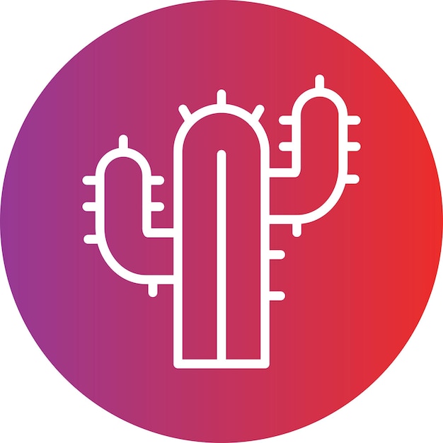 Diseño vectorial Estilo de icono de cactus