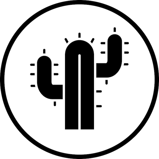 Diseño vectorial Estilo de icono de cactus