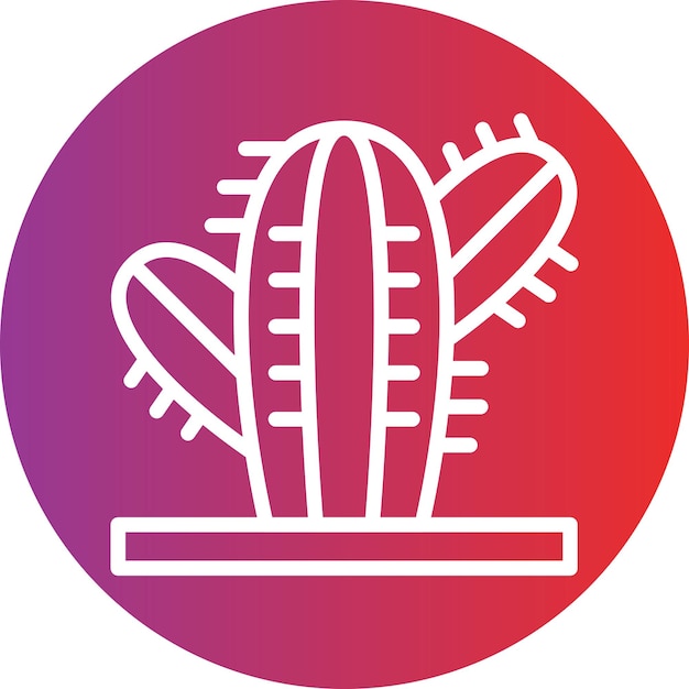Diseño vectorial Estilo de icono de cactus