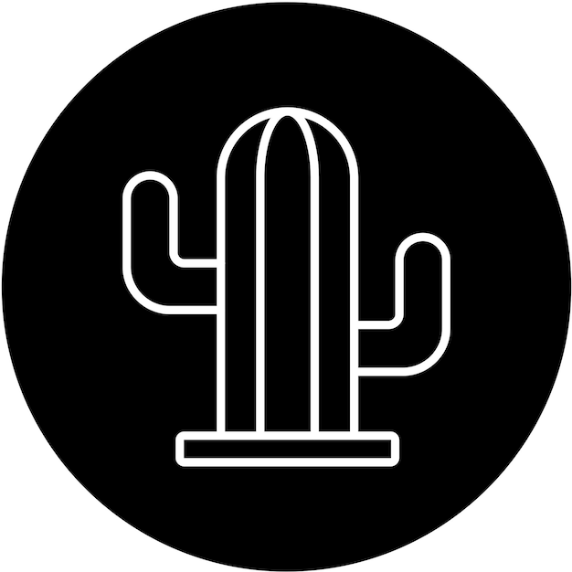Diseño vectorial Estilo de icono de cactus