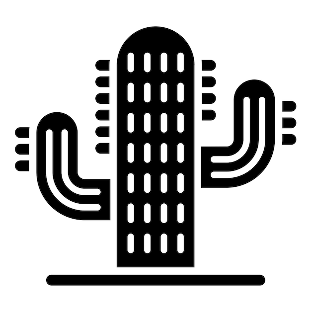 Diseño vectorial Estilo de icono de cactus