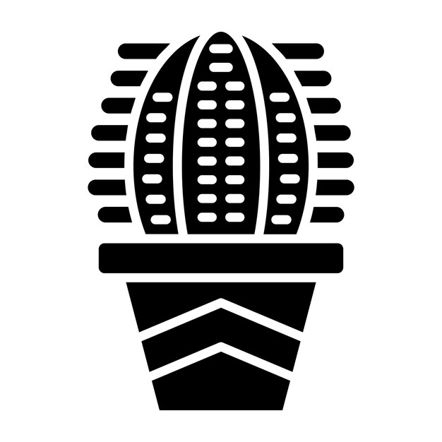 Diseño vectorial Estilo de icono de cactus