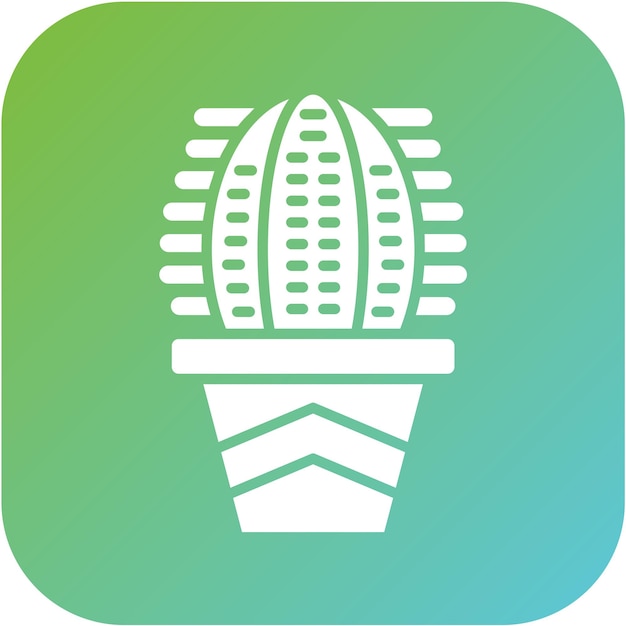 Diseño vectorial Estilo de icono de cactus