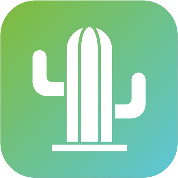 Diseño vectorial Estilo de icono de cactus